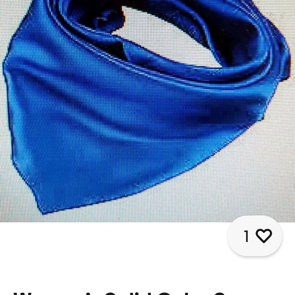 Women’s Solid Color Square Scarf Neckerchief (Royal Blue)